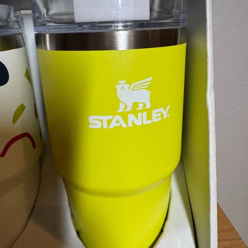STANLEY 20oz‎ Quencher Tumbler 2 Pack NWT H2.0 Abstract Geo/Electric Yellow - Picture 3 of 5